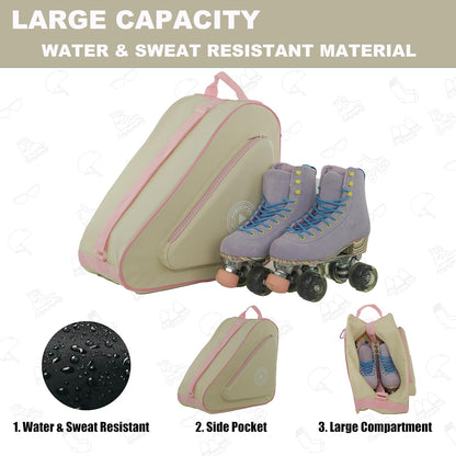 HEXIFUL Skate Bag for Ice, Inline, Roller & Quad Skates - Kids & Adults