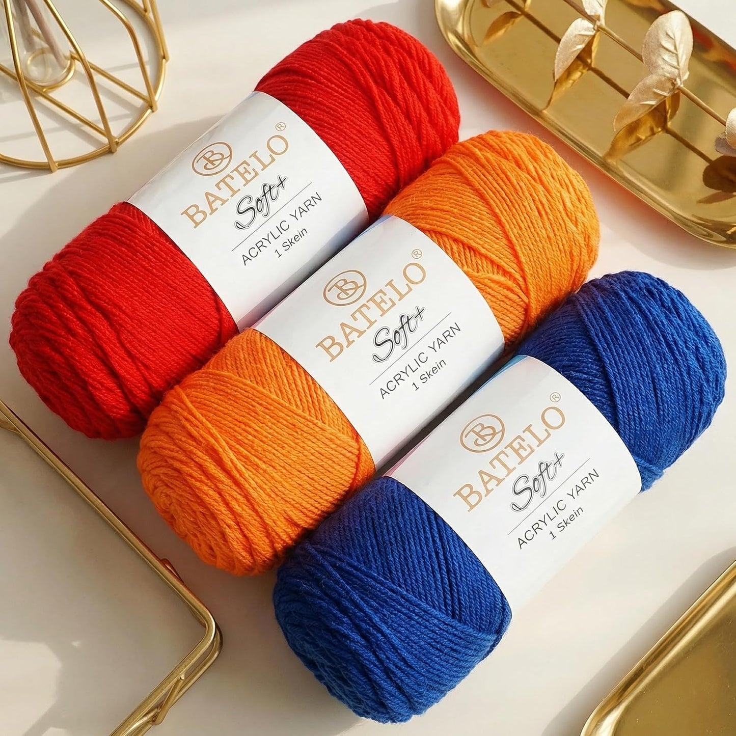 Soft Peach Pink Yarn 1008 Yards - 3 Pack Acrylic Yarn of 200g/7.5oz - 4 Medium (Worsted) - Crocheting, Knitting, Amigurumi, Craft