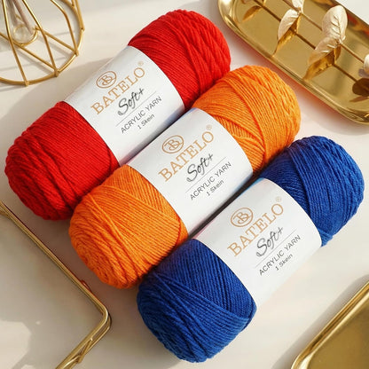 Soft Peach Pink Yarn 1008 Yards - 3 Pack Acrylic Yarn of 200g/7.5oz - 4 Medium (Worsted) - Crocheting, Knitting, Amigurumi, Craft