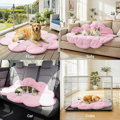 Dog Cooling Mat, 47'' × 35'' Large, Q-Max>0.5 Self-Cooling Mat for Dog, (Cool & Warm) Double-Sided Pet Cool Pads for Summer, Crate, Kennel, Machine Washable, Cat Cool Bed, Non-Gel, Pink