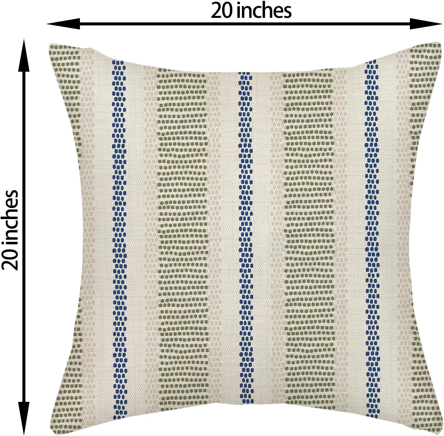 Pink Sage Green Pillow Covers 18x18 Inch 2 Pcs Boho Preppy Polka Dots Striped Decor Throw Pillows Modern Geometric Outdoor Farmhouse Decoration Pillowcase Linen Cushion Cover for Couch Sofa