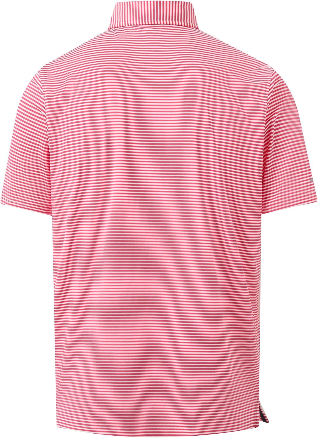 Men's Golf Polo Shirts - Moisture Wicking High Performance Short Sleeve Striped Collared Sports Casual Shirt