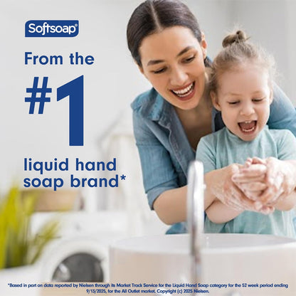 Softsoap Juicy Peach Liquid Hand Soap, Kitchen and Bathroom Hand Soap, Rich Fruity Scent, 50 fl oz Refill Bottle
