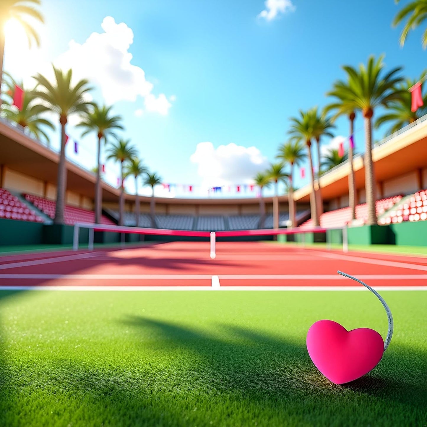 Jinshining Light Pink Hearts Shape The Heart Shape Tennis Racket Vibration Dampener Soft Silicon Racket Dampener Cartoon Shape Tennis Racquet Shock Absorbers Tennis Racket for Racquetball