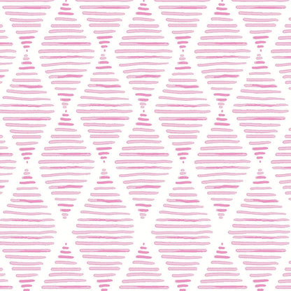 Modern White and Pink Peel and Stick Wallpaper 17.7"x120" Stripe Diamond Wallpaper Vinyl Waterproof Contact Paper Shelf Paper Drawer Liner Roll for Bedroom Living Room