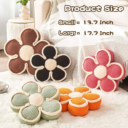 Kcvvcr Soft Flower Shaped Floor Cushion, Decorative Throw Pillow, Cute Seating Cushion, Plush Pillow for Sofa Couch Bed (13.7 Inch, Peach Pink)