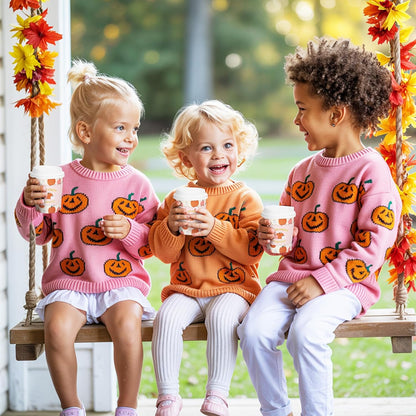 FYSUIMU 50 Pcs 8 Oz Fall Thanksgiving Disposable Coffee Cups with Lids and Sleeves Cute Pink Orange Pumpkin Paper Drinking Cups for Autumn Home Picnic Travel Office Business