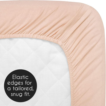Sweet Jojo Designs Peach Baby or Toddler Fitted Crib Sheet for Watercolor Floral Collection