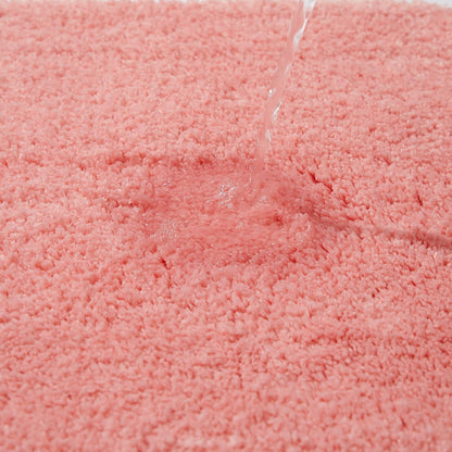 2 Piece Bathroom Rugs and Mats Sets, Soft Bath Mats for Bathroom with Non-Slip Backing, Machine Washable Microfiber Absorbent Bath Rugs (16''x24'' Plus 20''x32'',Pink)