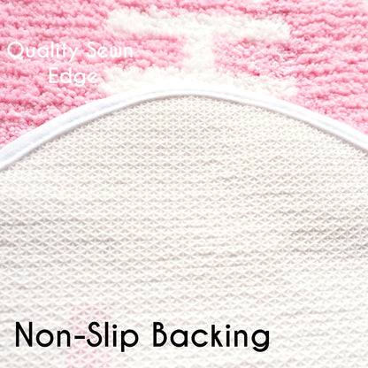 Evovee Pink Chill Pill Rug Funny Bath Mat Cute Bathroom Decor Shower Rugs Funky Bedroom Aesthetic Fun Round Preppy Cool Apartment College Washable Novelty Bathmat Peach Blush