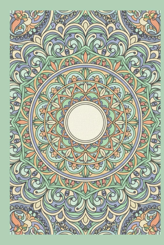 Aesthetic Mint and Peach Mandala Dot Grid Journal: 100 Page Dot Grid Notebook with Premium Cream Paper | 6x9 Matte Hardcover for Creative Mindfulness and Daily Planning