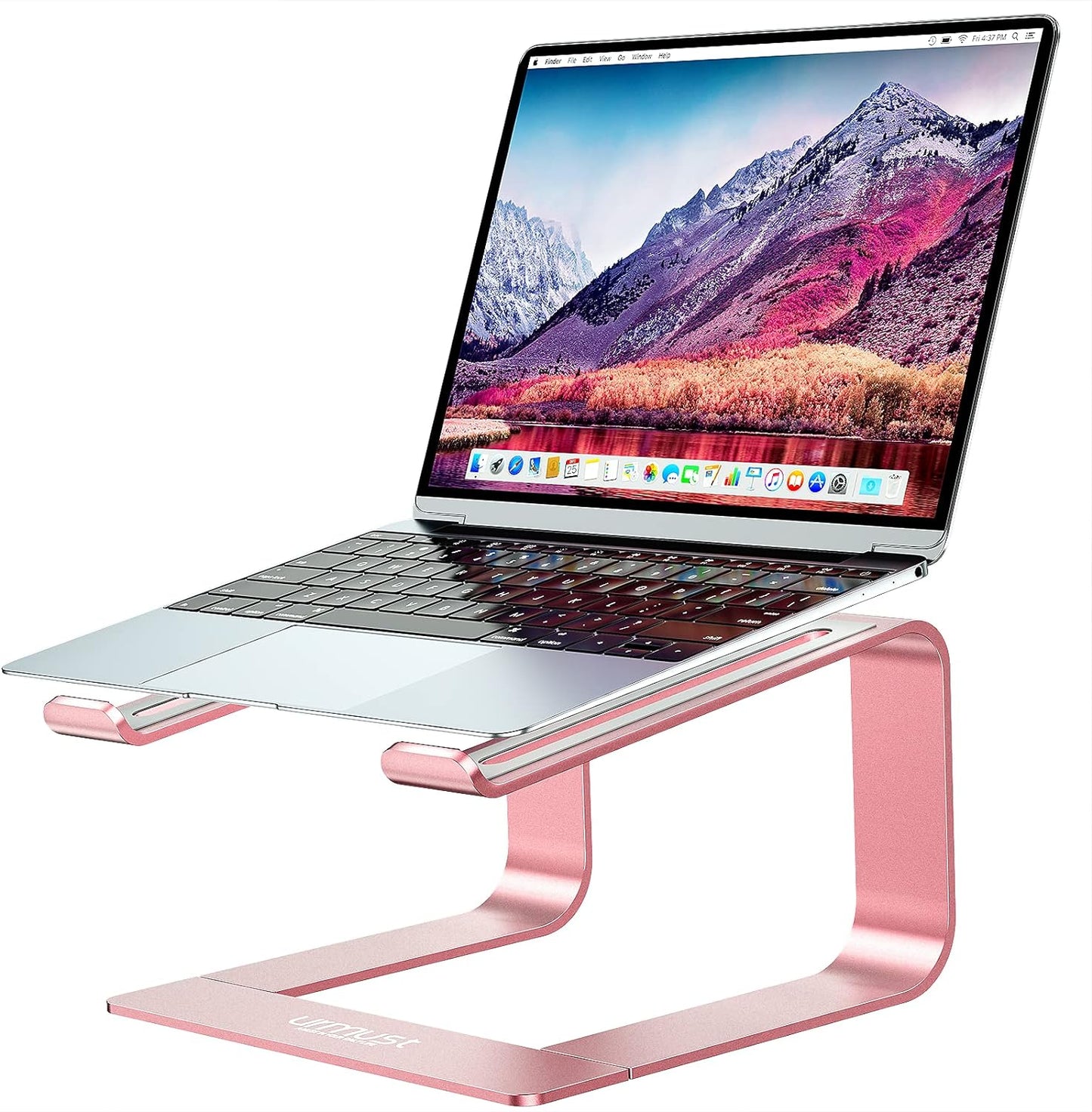 Urmust Laptop Stand for Desk - Ergonomic Computer Stand Riser Holder for MacBook Air Pro, Dell, HP, Lenovo, Samsung, Alienware Laptops 11-15.6" (Pink, Up to 15.6" Laptop)