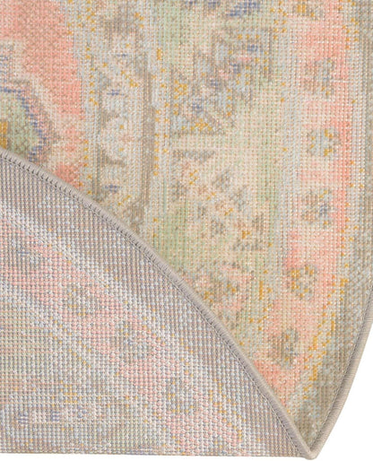 Unique Loom Whitney Collection Area Rug - Geneva (3' 3" x 5' 3" Oval, Pink/ Blue)