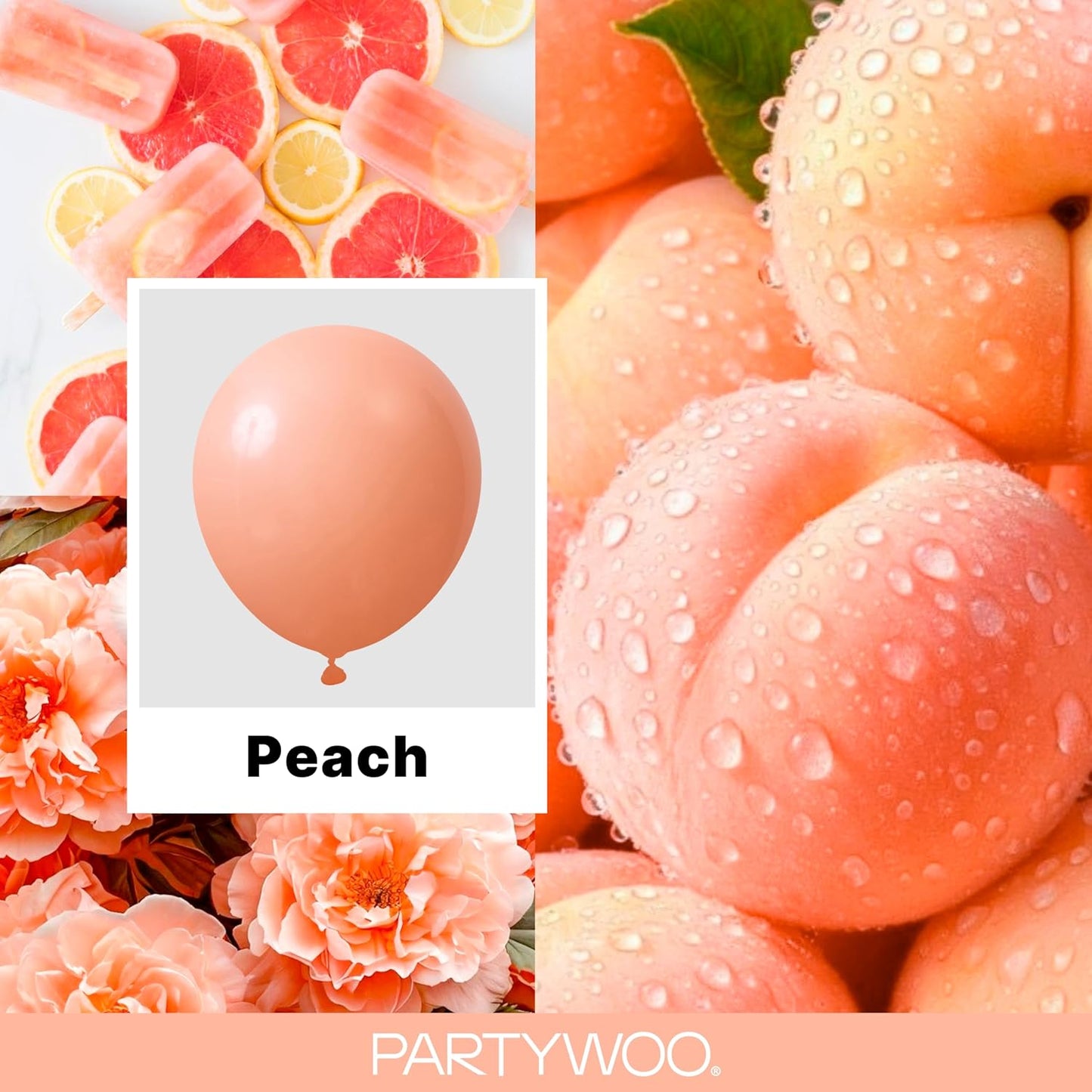 PartyWoo Peach Balloons 140pcs Different Sizes of 18 12 10 5 Inch Light Orange Blush Pink Latex Balloon Arch Kit for Wedding Bridal Shower Baby Shower Birthday Party Decorations Orange-Y21