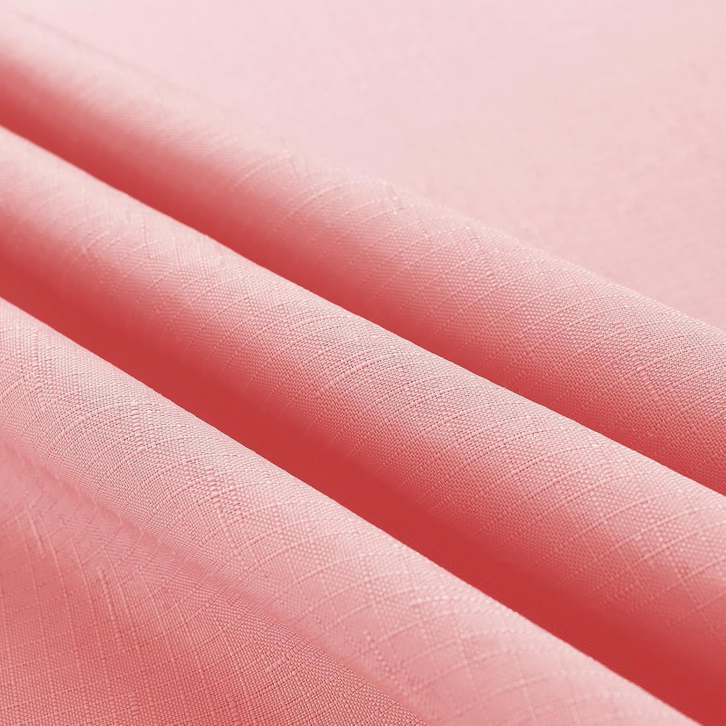 SASTYBALE Pink Faux Linen Tablecloth 52x70 Inch Rectangle | Spill-Proof, Stain Resistant, Wrinkle-Free Fabric for Mother's Day Romantic Dinner, Kitchen & Wedding Party Decorative Cover
