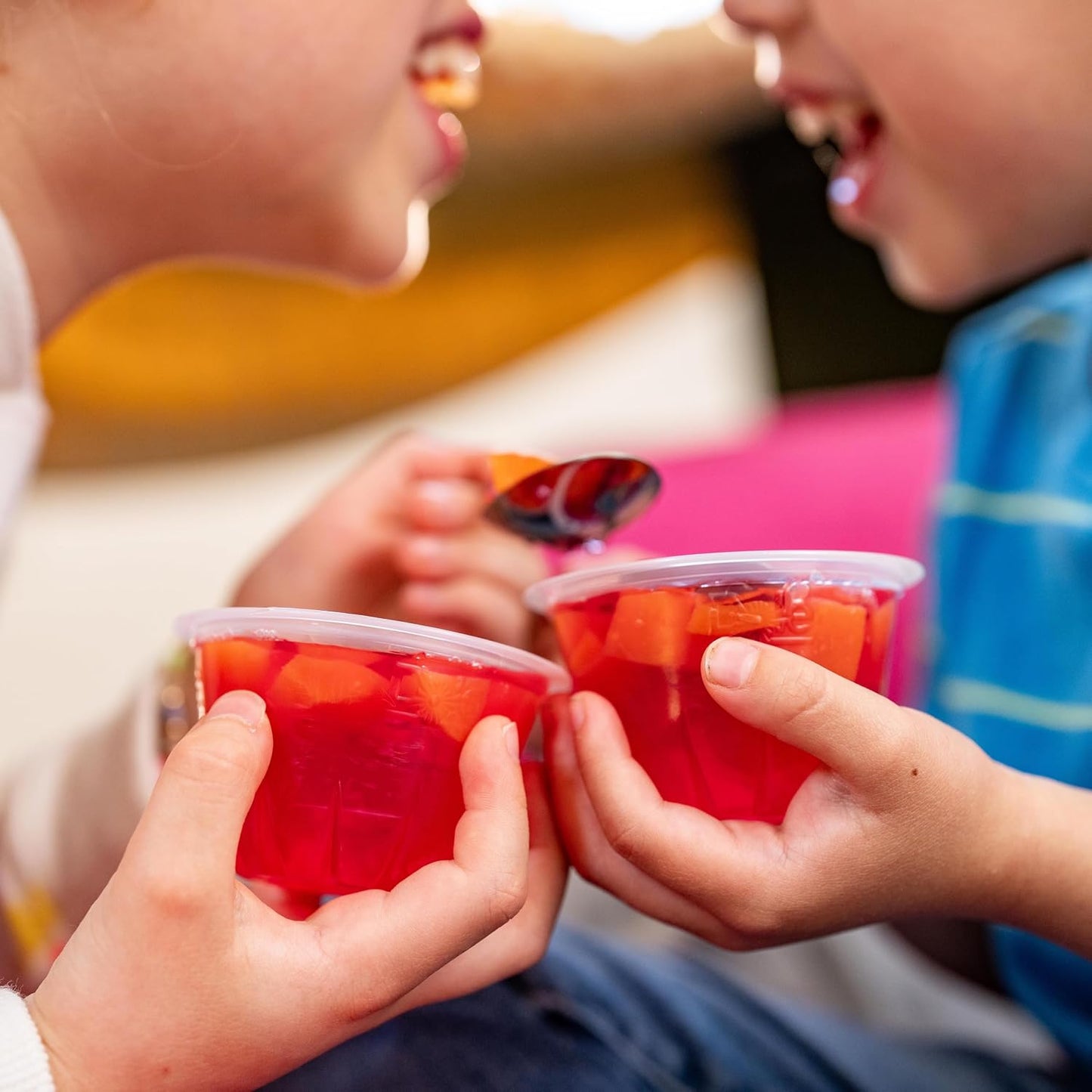 Dole Fruit Bowls Peaches in Strawberry Flavored Gel Snacks, 4.3oz 12 Total Cups, Gluten & Dairy Free, Bulk Lunch Snacks for Kids & Adults