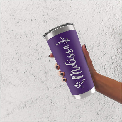 Personalized Tumblers with Lid, Gifts for Her, 30 oz Light Pink, 10 Designs | Custom Engraved Tumbler w Name - Personalized Cups - Gifts for Women, Mom - Double-Walled Stainless Steel
