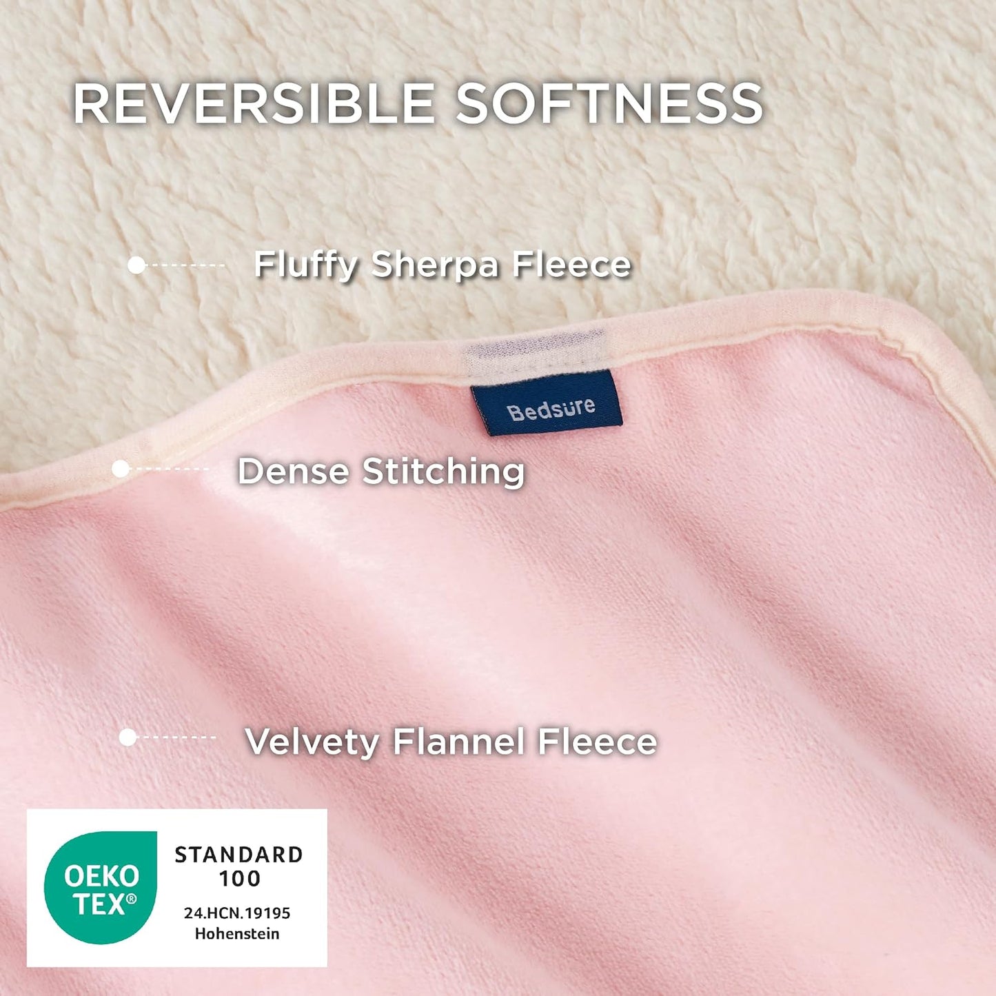 Bedsure Waterproof Dog Blankets for Small Dogs - Small Cat Blanket Washable for Couch Protection, Sherpa Fleece Puppy Blanket, Soft Plush Reversible Throw Furniture Protector, 25"X35", Pink