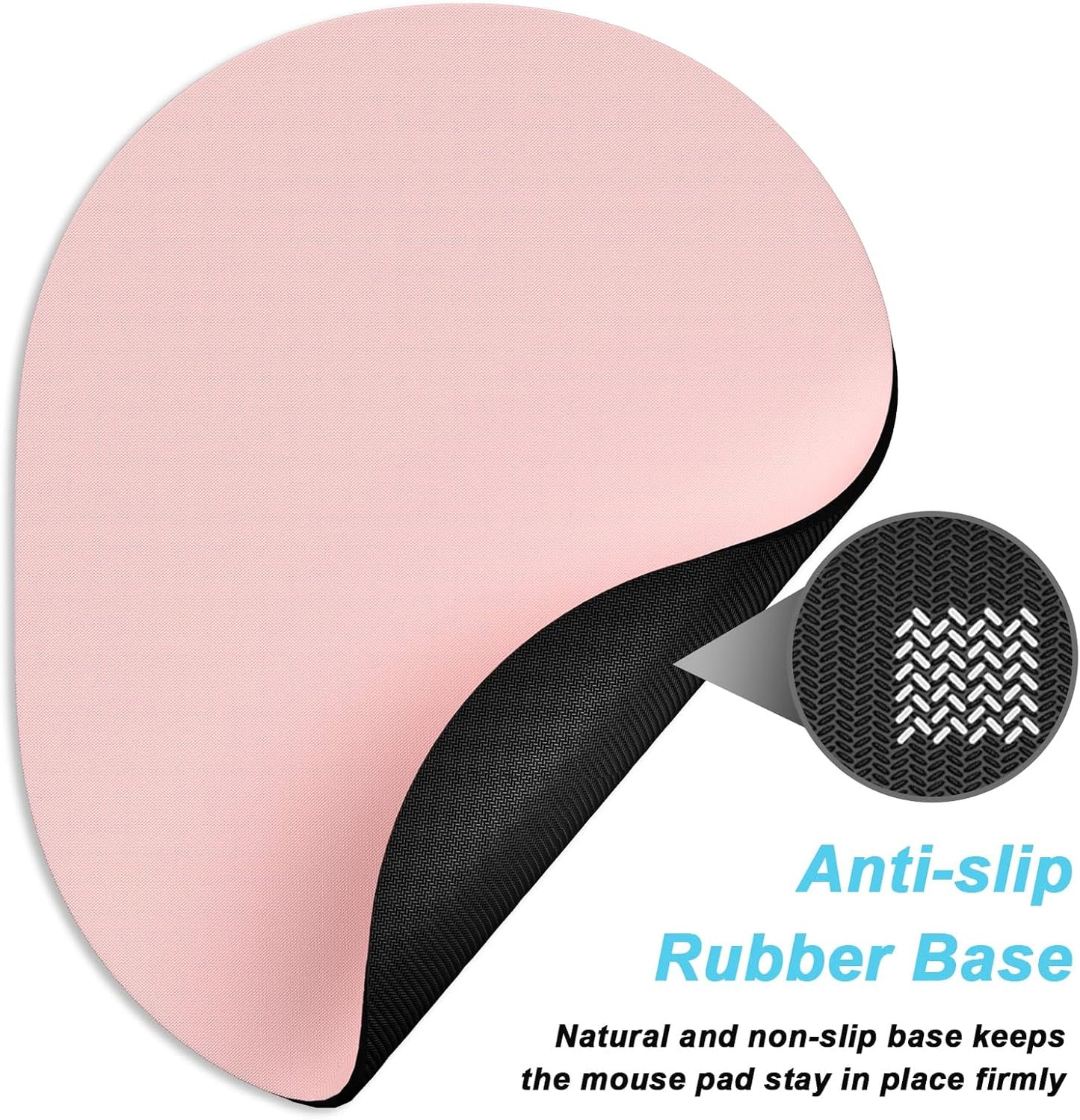 Rimilak Small Mouse Pad 6 x 8 Inch, Takes up Wrist and Mouse Space, Waterproof Compact Mini Mouse Mat for Laptop Computer Wireless Mouse Keyboard Home Office Travel,Pink