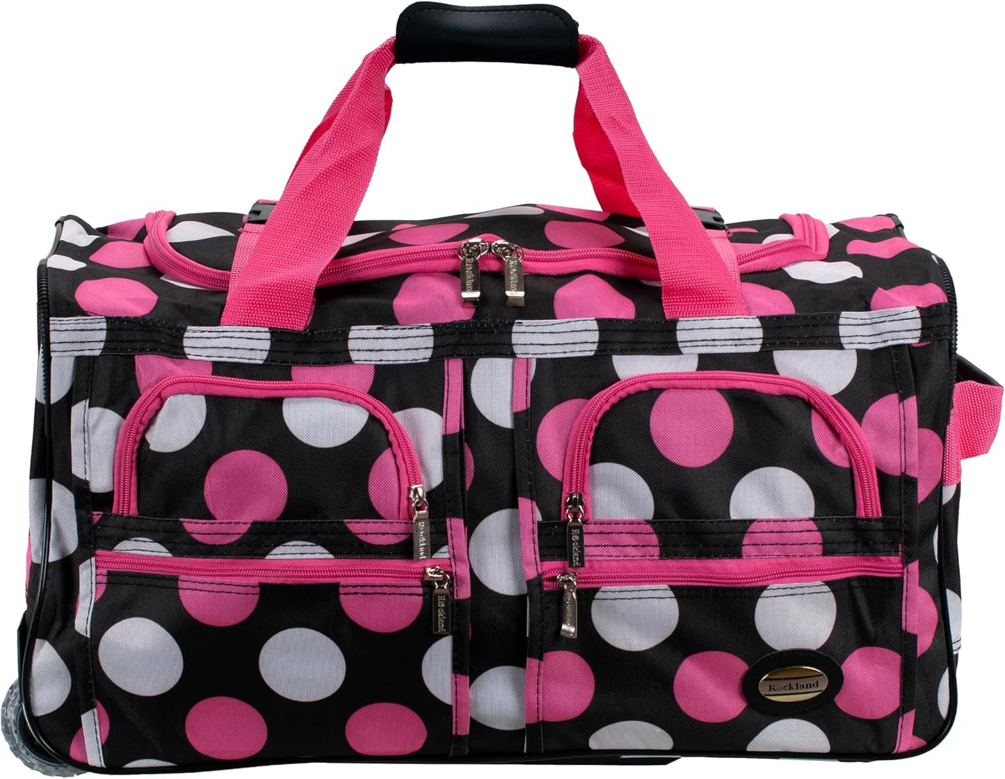 Rockland Rolling Duffel Bag, Black, 22"