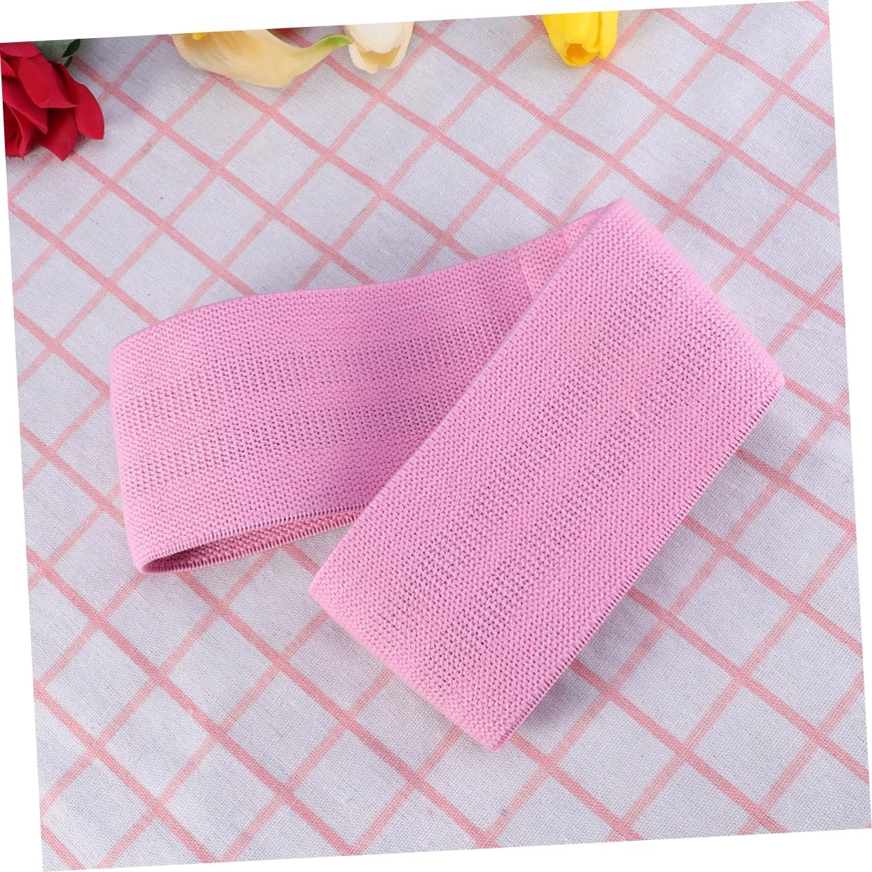 KOMBIUDA Women Hip Elastic Band for Booty Building and Leg Exercises Resistance Bands for Squats and Fitness Workouts Non Slip Tension Band Pink