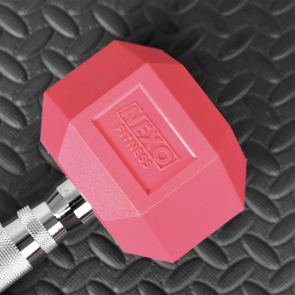 NEXO Pink Rubber Hex Dumbbells Commercial Grade Rubber Hex Dumb Bell Weight