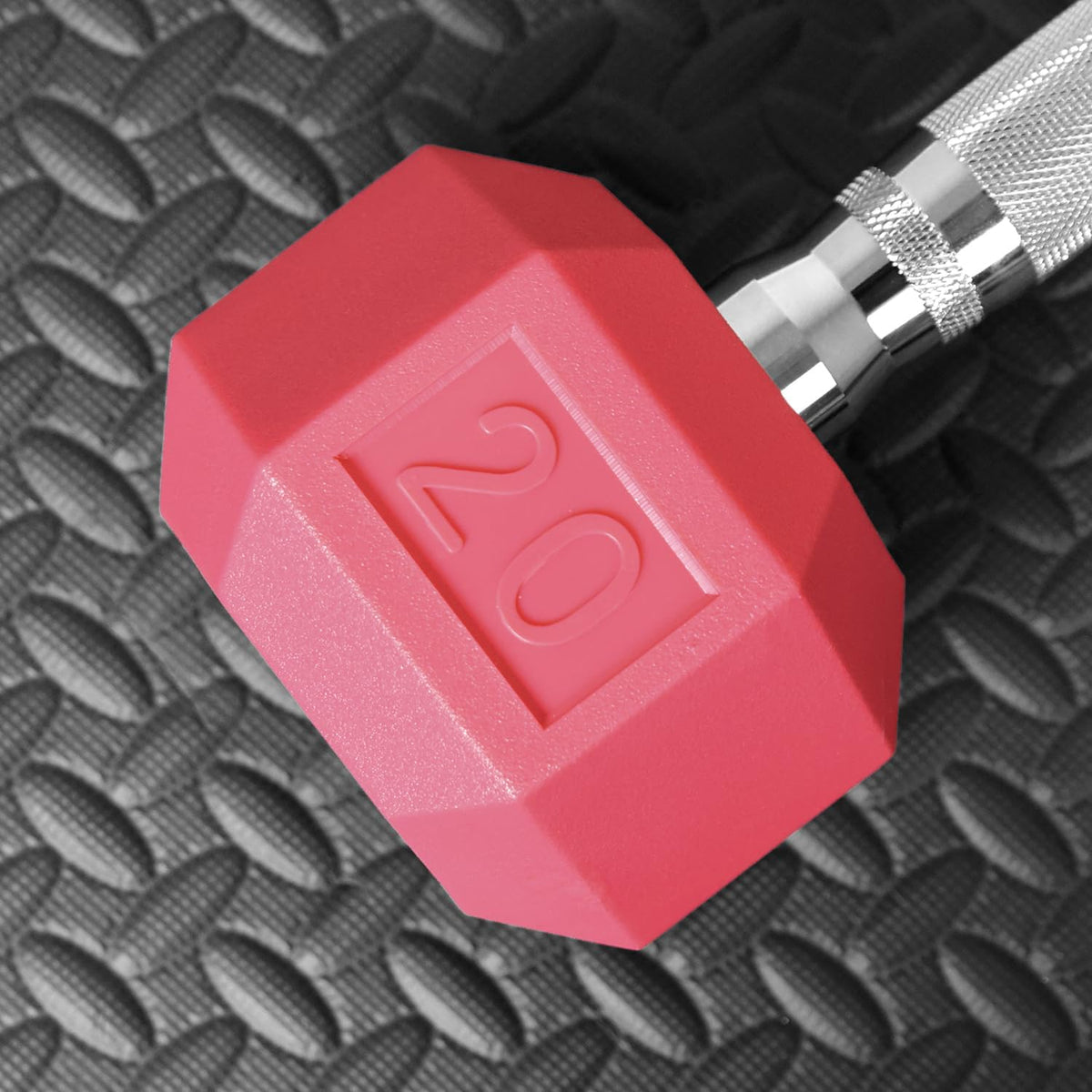 NEXO Pink Rubber Hex Dumbbells Commercial Grade Rubber Hex Dumb Bell Weight
