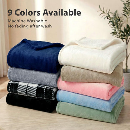 DEZ FURNISHINGS Velvet Plush Blanket, Super Soft, for Couch, Bed, All Season Use, Throw (50" x 60"), Candy Pink