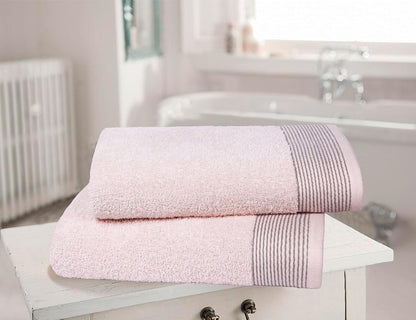 Belizzi Home Ultra Soft 2 Pack Oversized Bath Towel Set 28x55 inches, 100% Cotton Large Bath Towels, Ultra Absorbant Compact Quickdry & Lightweight Towel, Ideal for Gym Travel Camp Pool - Pink