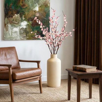 38'' Artificial Cherry Blossom Branches 4PCS Pink Cherry Blossom Branches with Long Stems Faux Silk Flowers for Vase Spring Wedding Home Office Bedroom Party Table Centerpieces Decor (Pink)