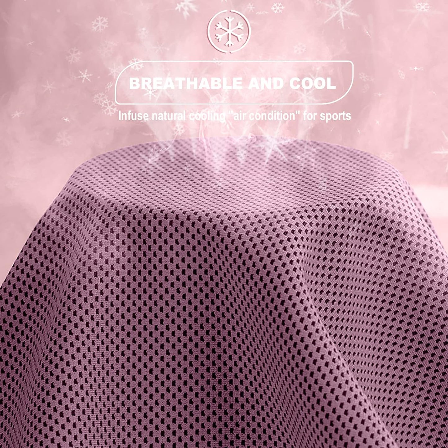 10 Pack Cooling Towels Bulk Microfiber Ice Towel Quick Dry Breathable Chilly Sweat Towel Stay Cool Towel for Neck Face Yoga Gym Workout Running Pilates Beach with Carabin Bag, 40x12'', Pink