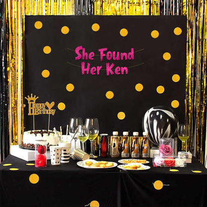 Pre-Strung She Found Her Ken Pink Glitter Bachelorette Banner - Bachelorette Party Decorations for Her - Party Supplies, Favors and Gifts