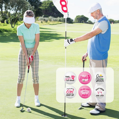 13 Pcs Golf Gifts for Women, Pink Funny Golf Balls for Women with Tees and Gift Box, Golfing Lovers Golfers Balls, Birthday Festival Gifts for Golfers Friend Mom Coworker Employee