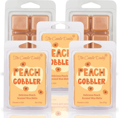 The Candle Daddy Peach Gobbler - Delicious Peach Scented Wax Melt - 1 Pack - 2 Ounces - 6 Cubes
