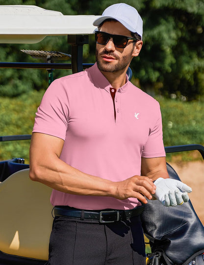 JMIERR Men's Polo Henley Shirt Moisture Wicking Quick Dry Summer Casual Short Sleeve Golf Polo T Shirts