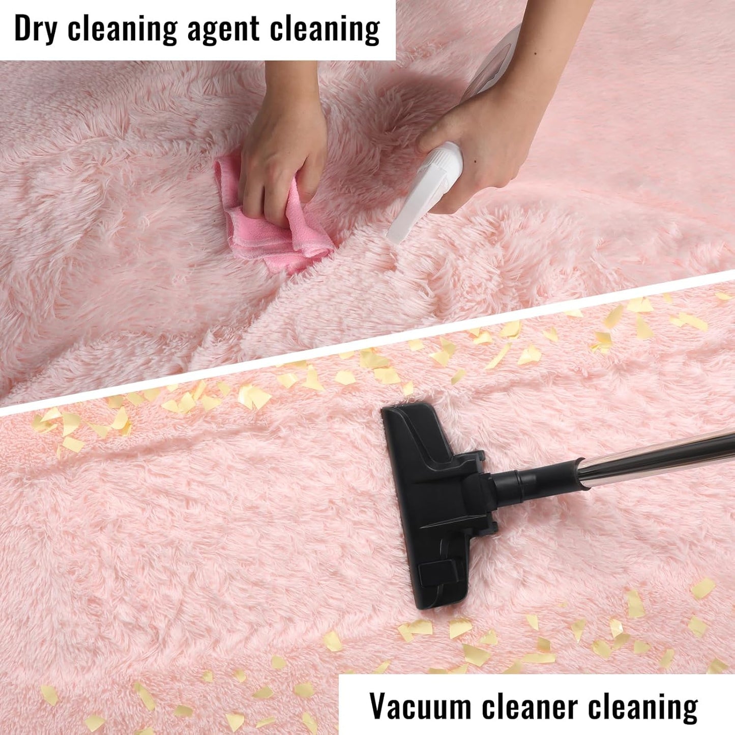 PAGISOFE Pink Rugs for Girls Bedroom 4x6 Ft Fluffy Cute Girls Room Decor Aesthetic Area Rugs Kawaii Baby Nursery Rugs Plush Playroom Shag Teen Girl Rug Thick Fur Dorm Rug Living Room Carpet