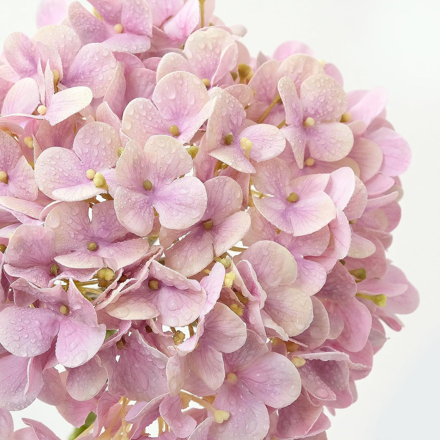 ZYTUYO 4PCS 20'' Real Touch Hydrangea Artificial Flowers Light Pink Champagne Faux Hydrangeas for Spring Porch Home Wedding Floral Arrangements Outdoor Party Baby Shower Table Centerpiece Xmas Decor