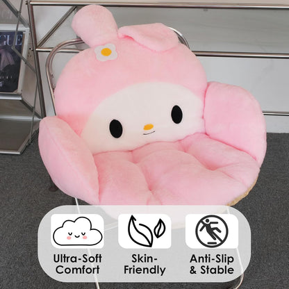 Juju Pink Kawaii Cushion - Kawaii Room Decor - Seat Cushions for Office Chairs - Office Chair Cushions - Car Seat Cushion - Gaming Room Decor - Gaming Desk Accessories Floor Pillow (Pink)