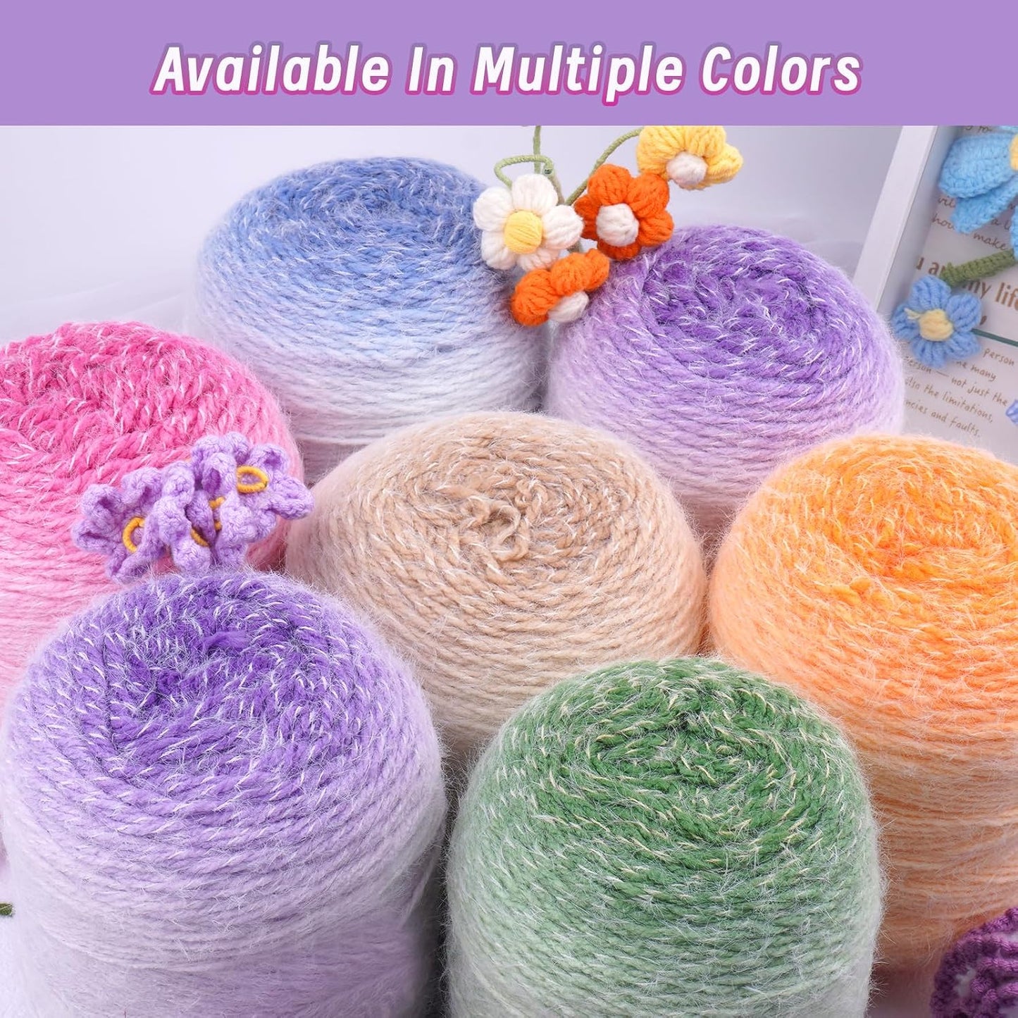 Yarn for Crocheting,Gradient Cake Crochet Yarns for Knitting,3 Pack of 6.7 oz-394 Yards-80% Acrylic 20% Nylon Super Soft Cake Yarn for Crocheting Blanket,Scarves,Bubblegum Pink