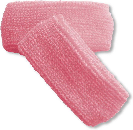 Couver Unisex Adult Teens 1 inch Thin Cotton Terry Wrist sweatbands, 1 Pair