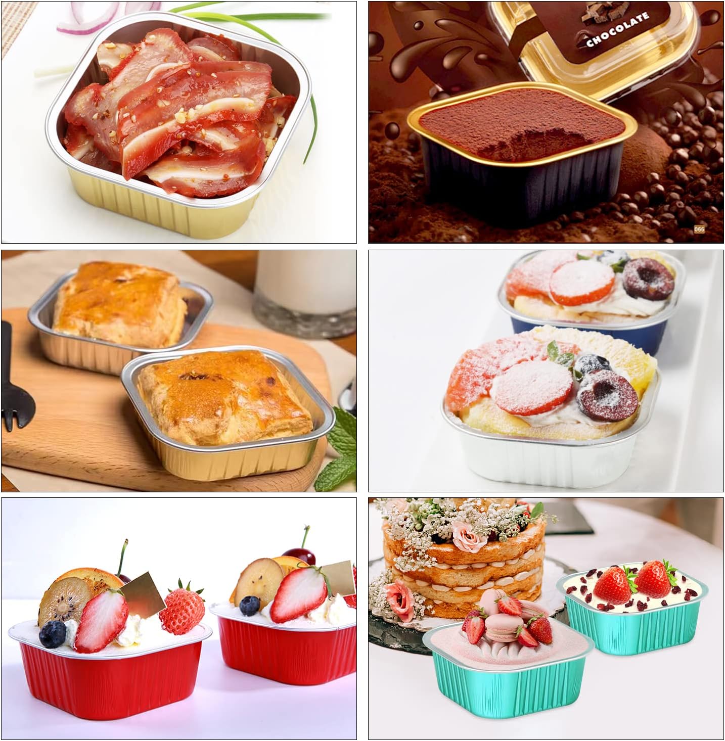120pack 5oz Mini Cake Tins Cupcake Pan with Lids,LNYZQUS Aluminum Foil Baking Cups,Disposable Ramekins Small Brownie Muffin Pans Mini Cheesecake Containers for Home Bakery-Pink