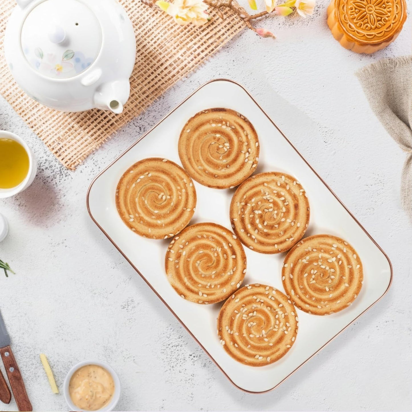 3 Pack Rose Gold Plastic Serving Trays for Party - Rose Gold Serving Tray 8 x 11 Inch - Heavy Duty Dessert Trays for Food - Rectangular Party Serving Trays for Entertaining
