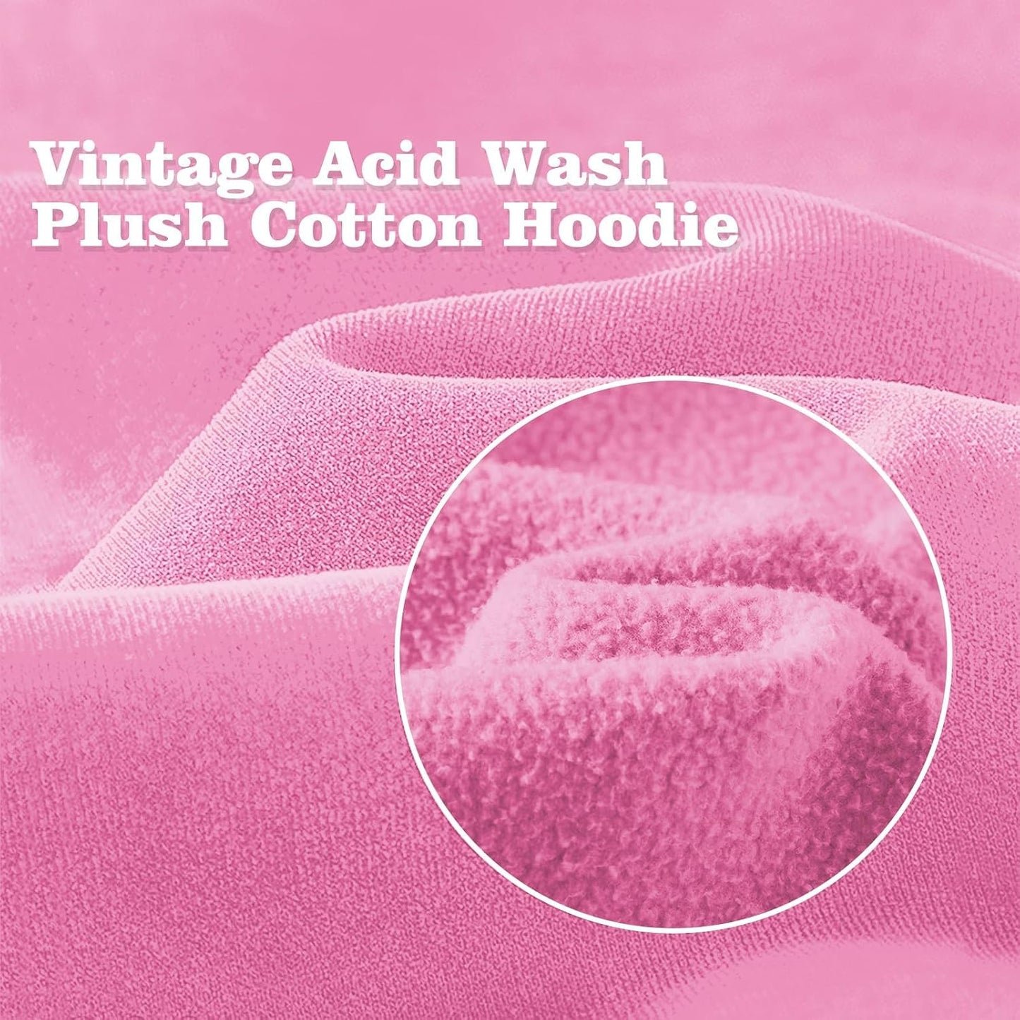 Dnzzs Womens Oversized Hoodie Acid Wash Hoodie Vintage Sweatshirt Heavyweight Fleece Cotton Streetwear Trendy Sweatshirts