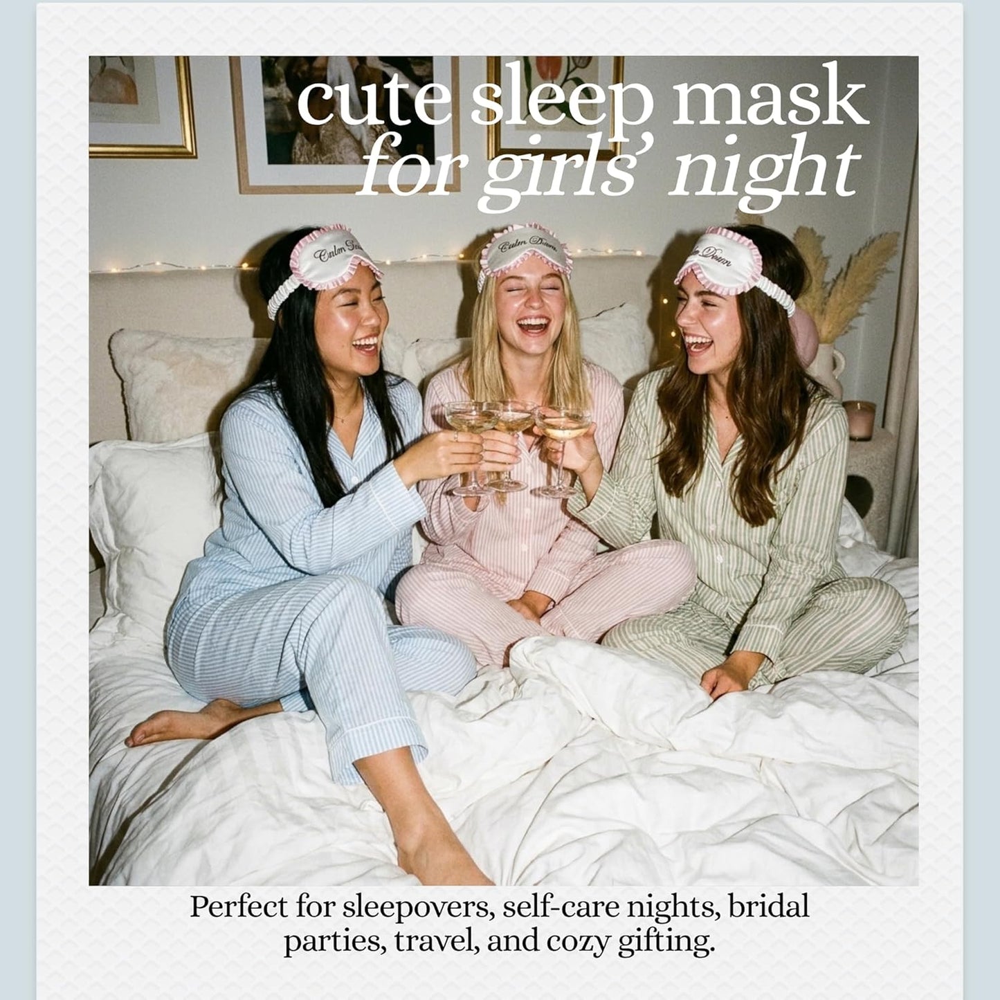 Satin Sleep Mask - Calm Down - Pink