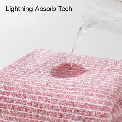 REDKISS 6-Piece Microfiber Bath Towel Set, Ultra Soft, Highly Absorbent & Quick Dry, 35x70 Inch Oversized, Pink Towels for Bathroom, Spa, Gym, 2 Bath 2 Hand 2 Washcloths