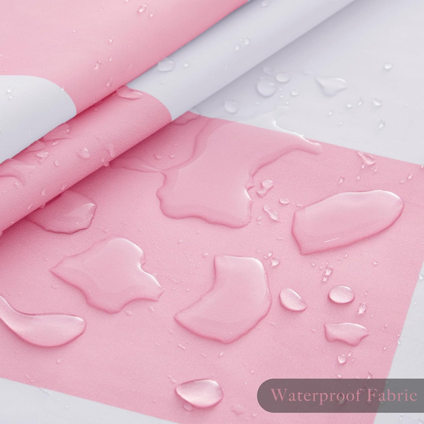 Ohocut Checkered Shower Curtain, Pink Shower Curtains for Bathroom, Cute Retro Checkboard Shower Curtain Vintage Aesthetic, Washable Fabric Bath Curtain 72''x72''