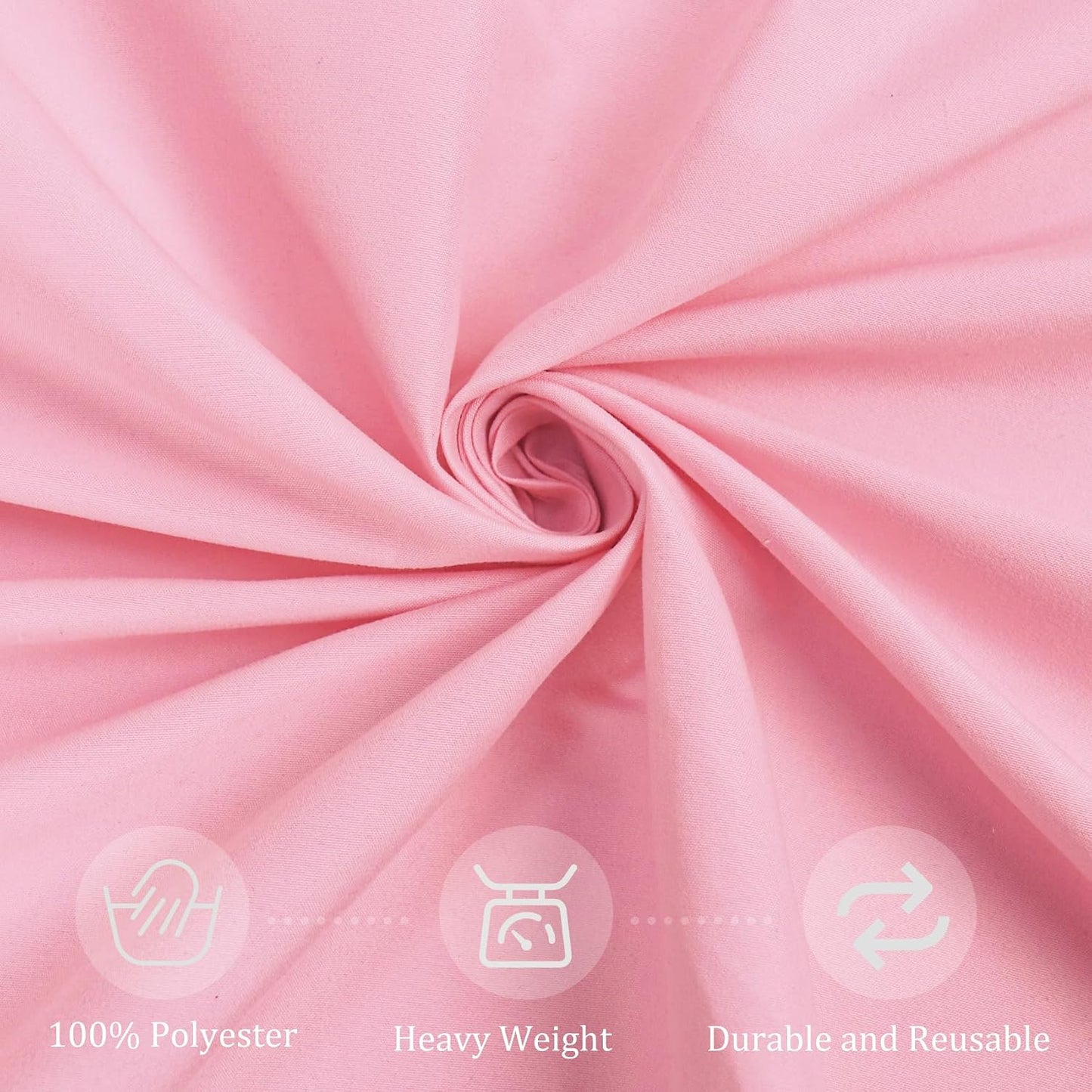 8 Pack Premium Pink Tablecloth 60 x 102 Inch, Rectangle Table Clothes for 6 Foot Rectangle Tables Washable Polyester Fabric Table Covers for Wedding Party Reception Banquet Buffet