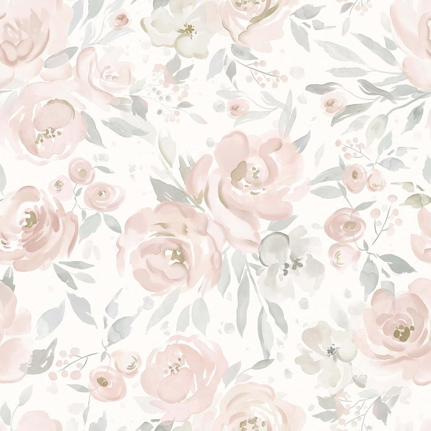 Heroad Peel and Stick Wallpaper Floral Wallpaper Pink Flower Contact Paper Rose Removable Self-Adhesive Wall Paper for Cabinets Bedroom Bathroom Stick on Walls Papel Tapiz para Pared 17.3''x78.7''