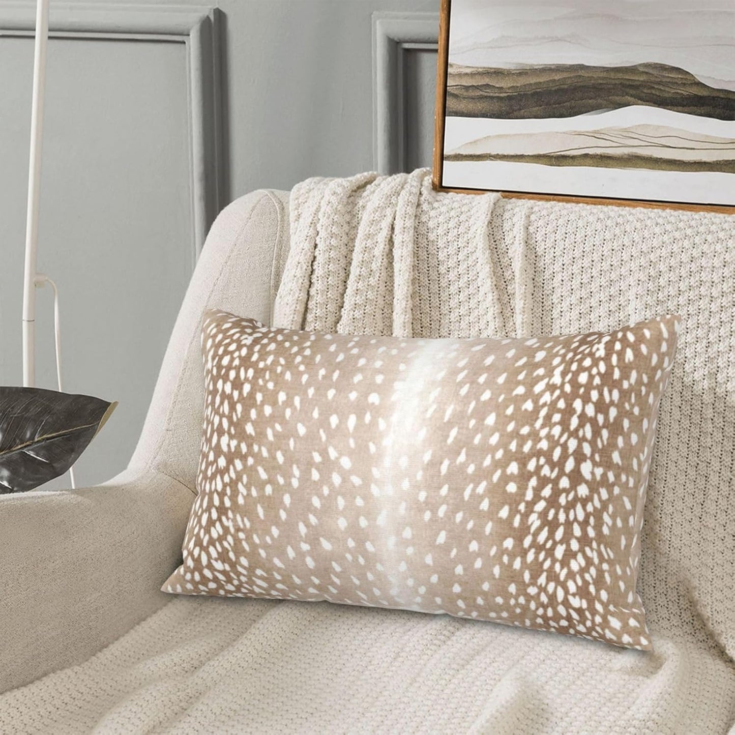 Pink Sage Green Pillow Covers 18x18 Inch 2 Pcs Boho Preppy Polka Dots Striped Decor Throw Pillows Modern Geometric Outdoor Farmhouse Decoration Pillowcase Linen Cushion Cover for Couch Sofa
