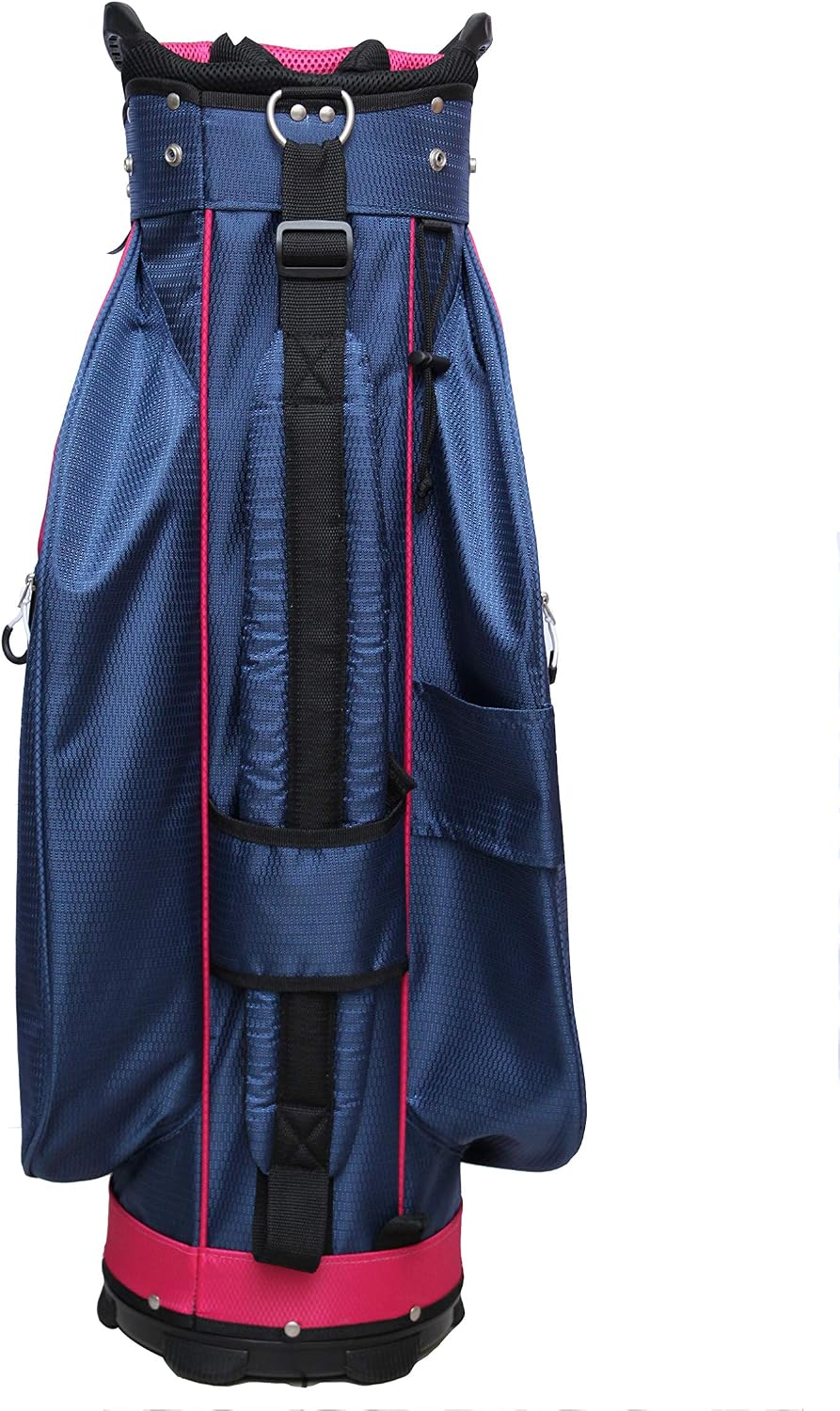 Majek Premium Ladies Navy Blue Pink Golf Bag 9.5 inch 14-Way Friendly Separator Top with Putter Sleeve